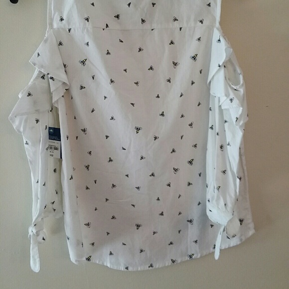 ARIZONA GIRLS COLD SHOULDER RUFFLE TOP - Picture 3 of 5